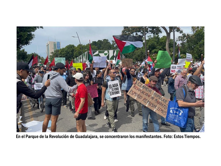 Marcha pacífica en Guadalajara y violencia sembrada